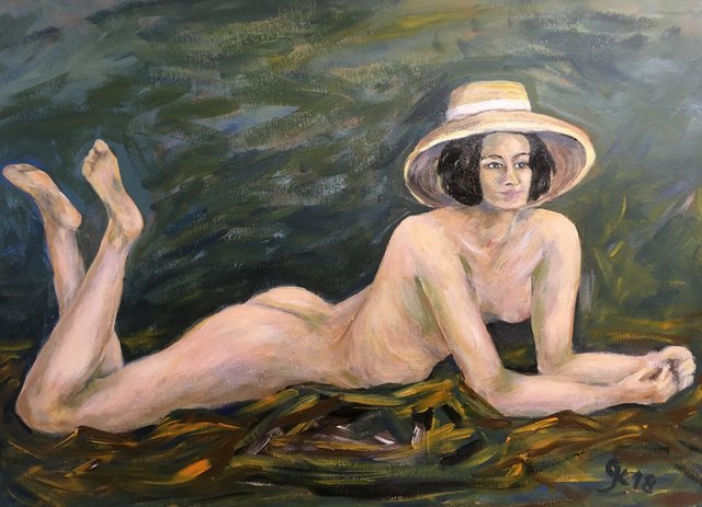 Annabelle Akt, 50x70, Acryl, 2018