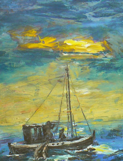 Fischer, 50x70, Acryl, 2012