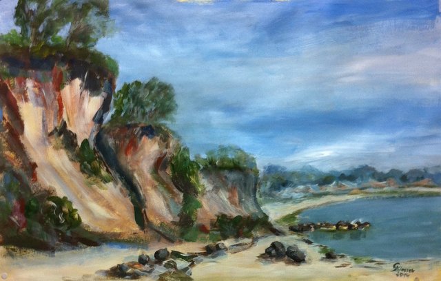 Steilkueste, 60x80, Acryl, 2014