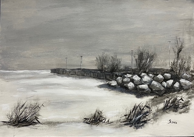 Wohlenberger Anleger, 50x70, Acryl, 2026