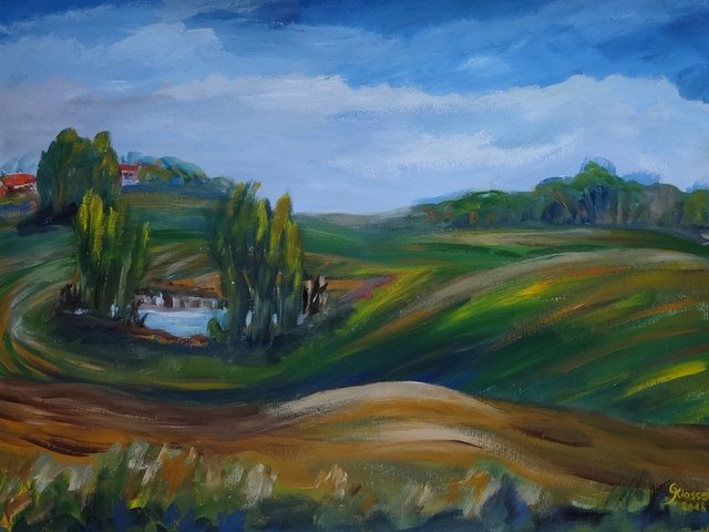 Teufelssee, 50x70, Acryl, 2018