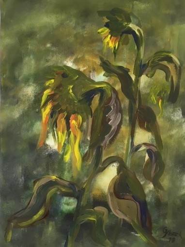 Verwelktes, 20x30, Acryl, 2019