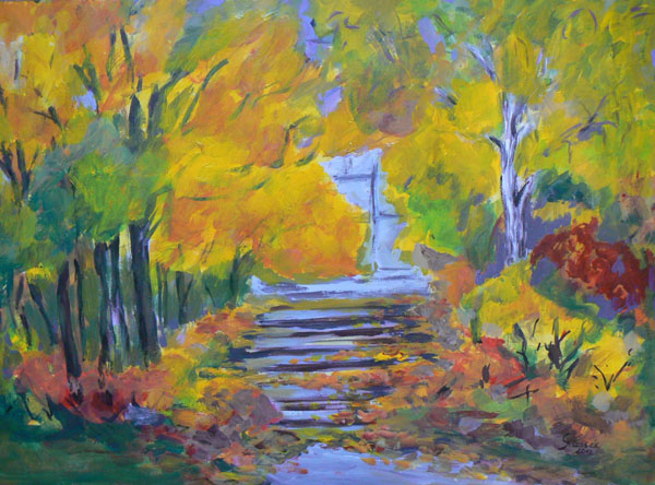 Park im Herbst, 40x60, Acryl, 2012