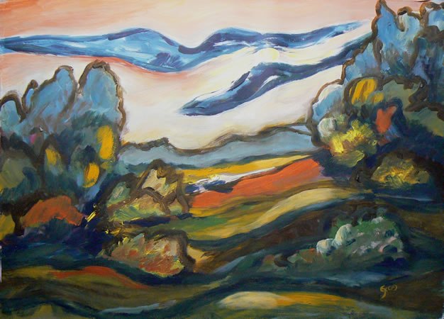 Mecklenburger Landschaft, 50 x 70, Acryl, 2010