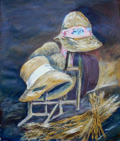 Hütte, 50 x 60,Öl, 2010