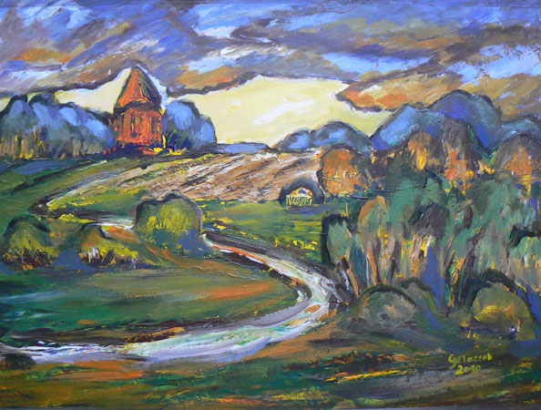 Mecklenburger Landschaft, 50 x 70, Acryl, 2010