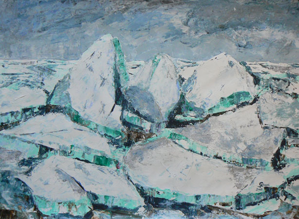 Eisschollen, 50 x 70, Acryl, 2010
