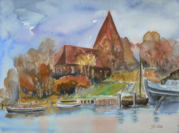 Poeler Hafen, 20x30, Aquarell, 2012