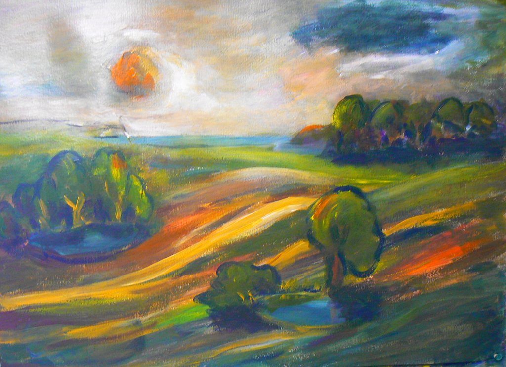 Landschaft, 50x70, Acryl, 2015
